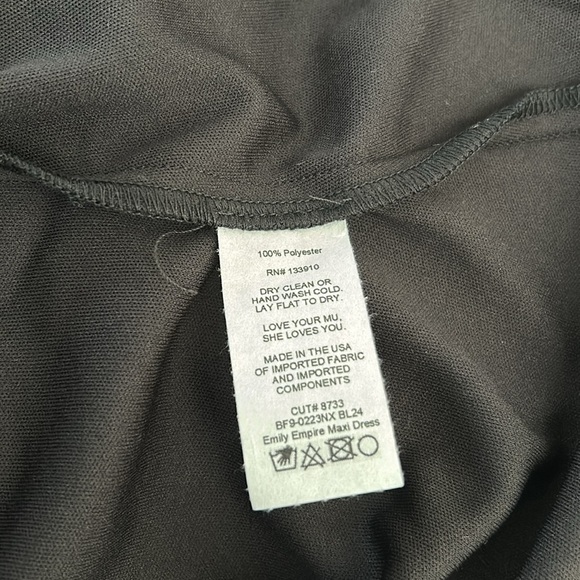 Show Me Your Mumu black chiffon bridesmaid dress full skirt flare short sleeve - Picture 16 of 16